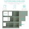 Best Choice Products 9-Cube Bookshelf, 13.5in Display Storage System, Organizer w/ Removable Back Panels